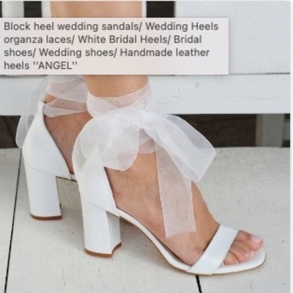 Lovely Bride by Anna bridal sandal shoe organza ribbon Greece sz 40 - Picture 3 of 11